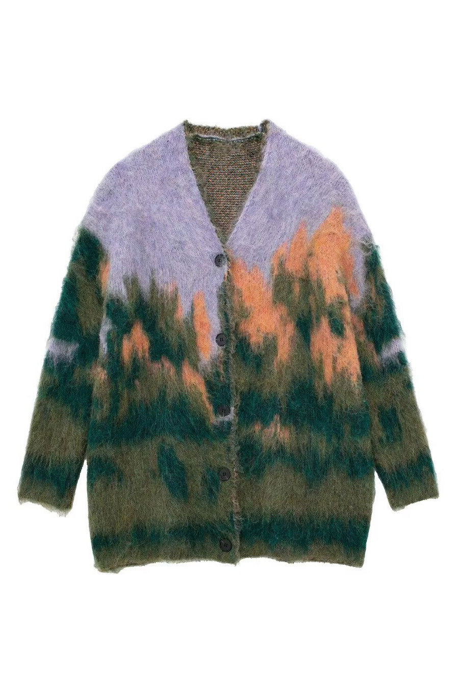 Art-Inspired Knit Cardigan