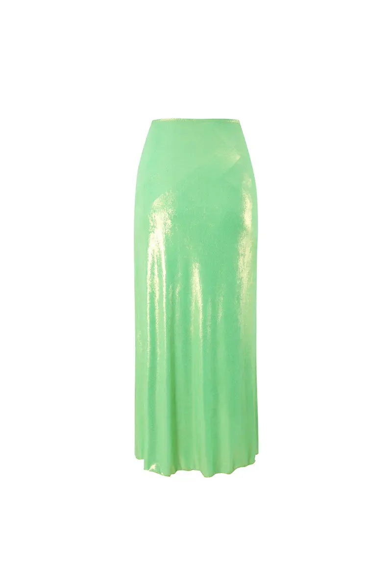 Mint Green Rhinestone Halter Bikini Set