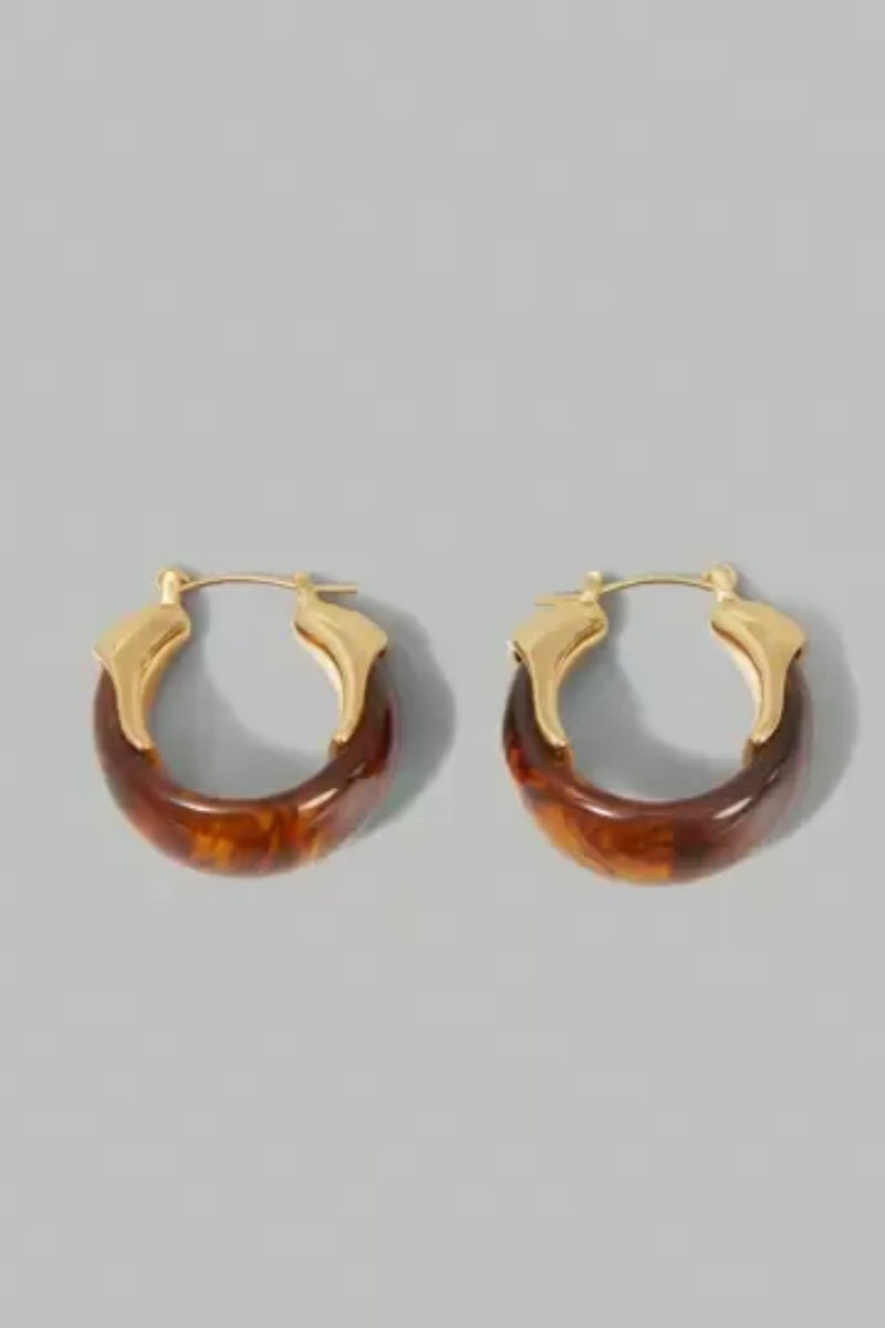Amber Half Hoop Earrings