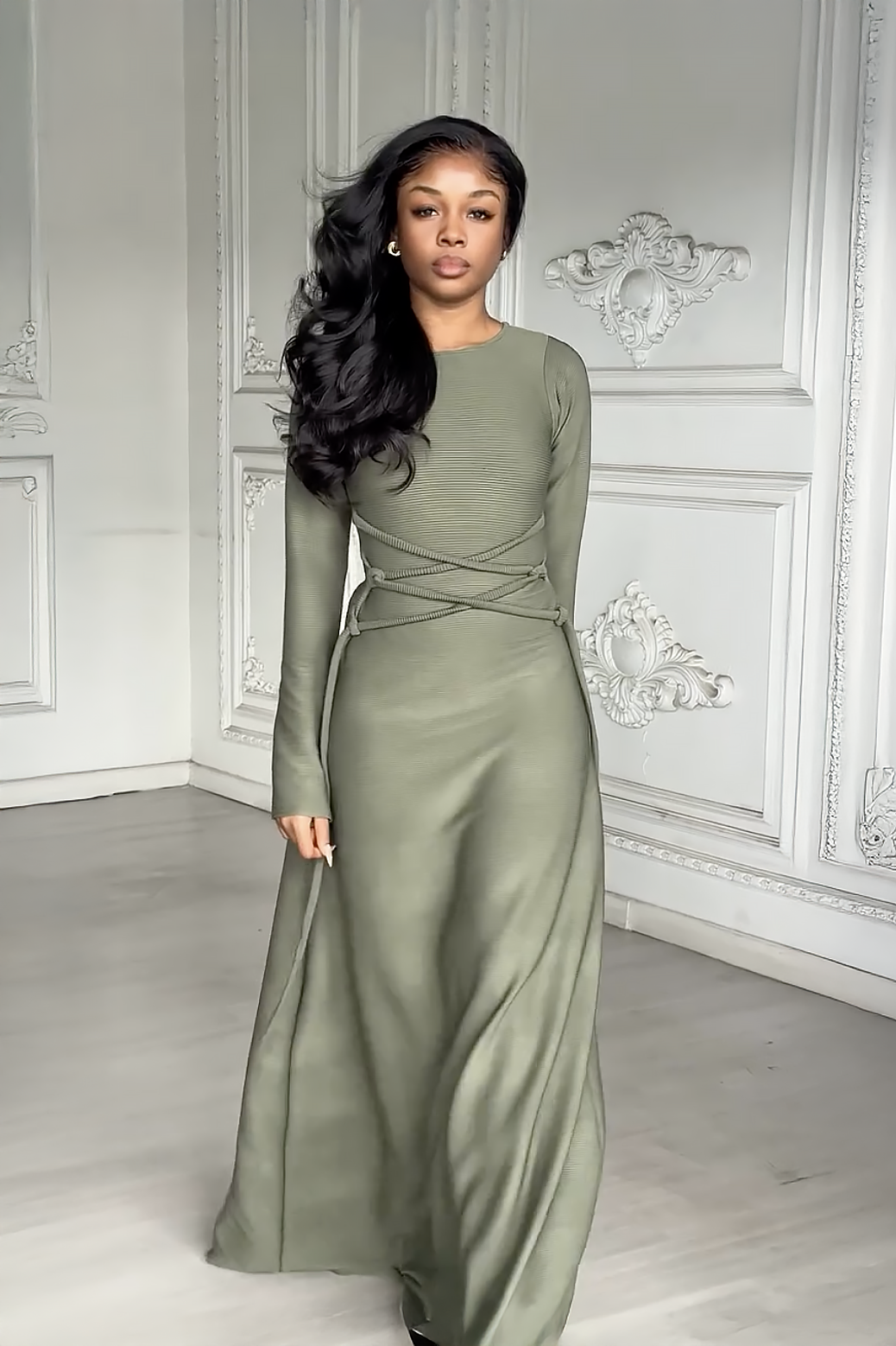 Sage Whisper Maxi Dress