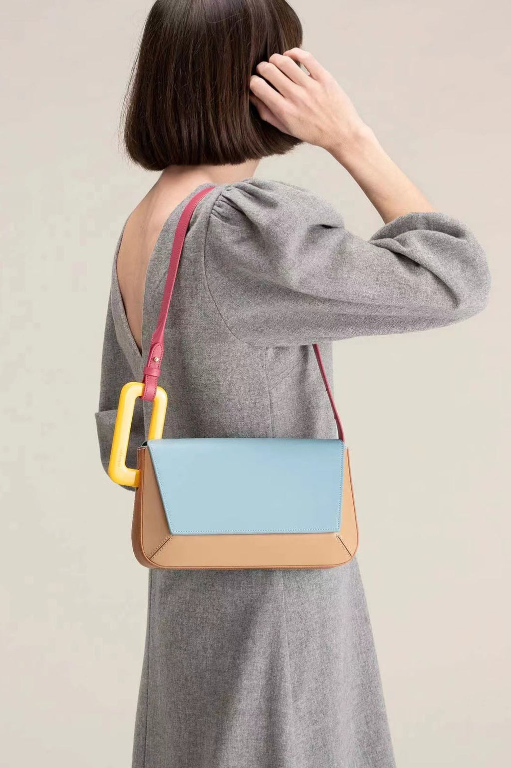 Cute Style Trendy Color-Block Patchwork Bag