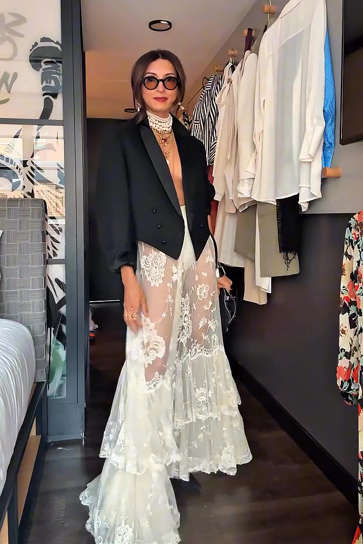 Sheer Floral Lace Maxi Skirt