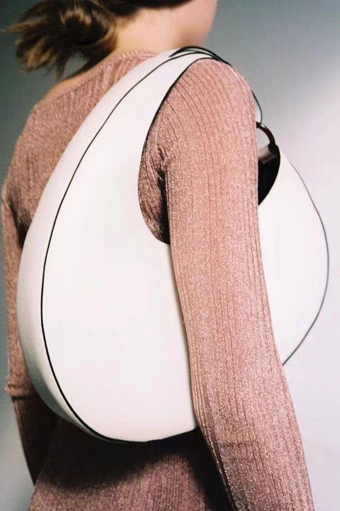 Italian Niche Design Crescent Hobo Shoulder Bag