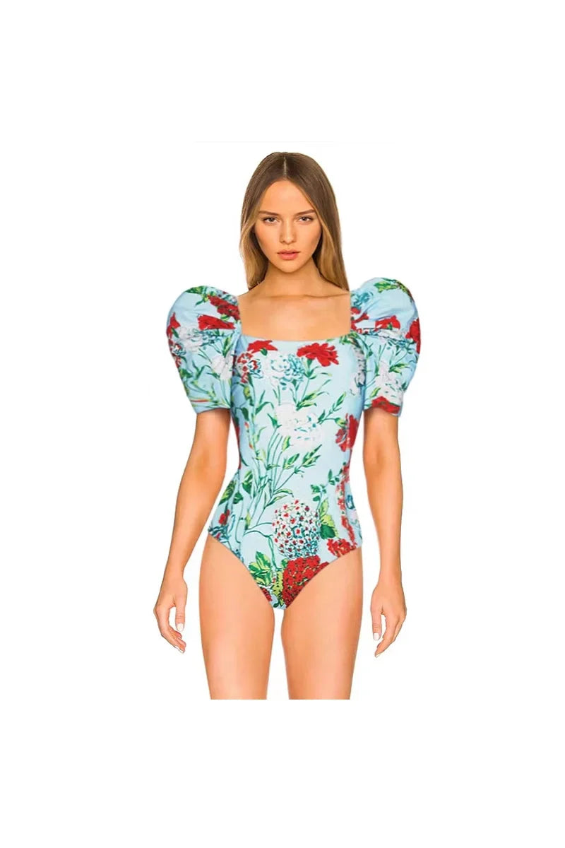 Lace Trim Tie-Up French Style Bikini Set