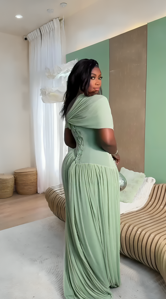 One-Shoulder Fitted Maxi Dress