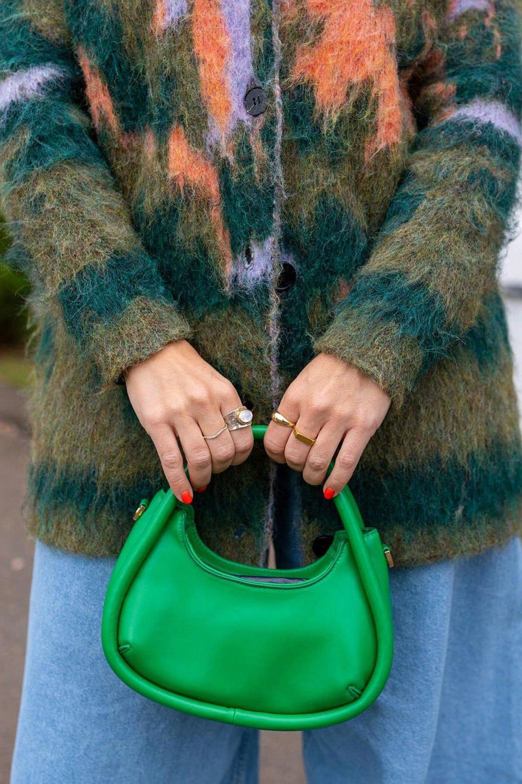 Art-Inspired Knit Cardigan