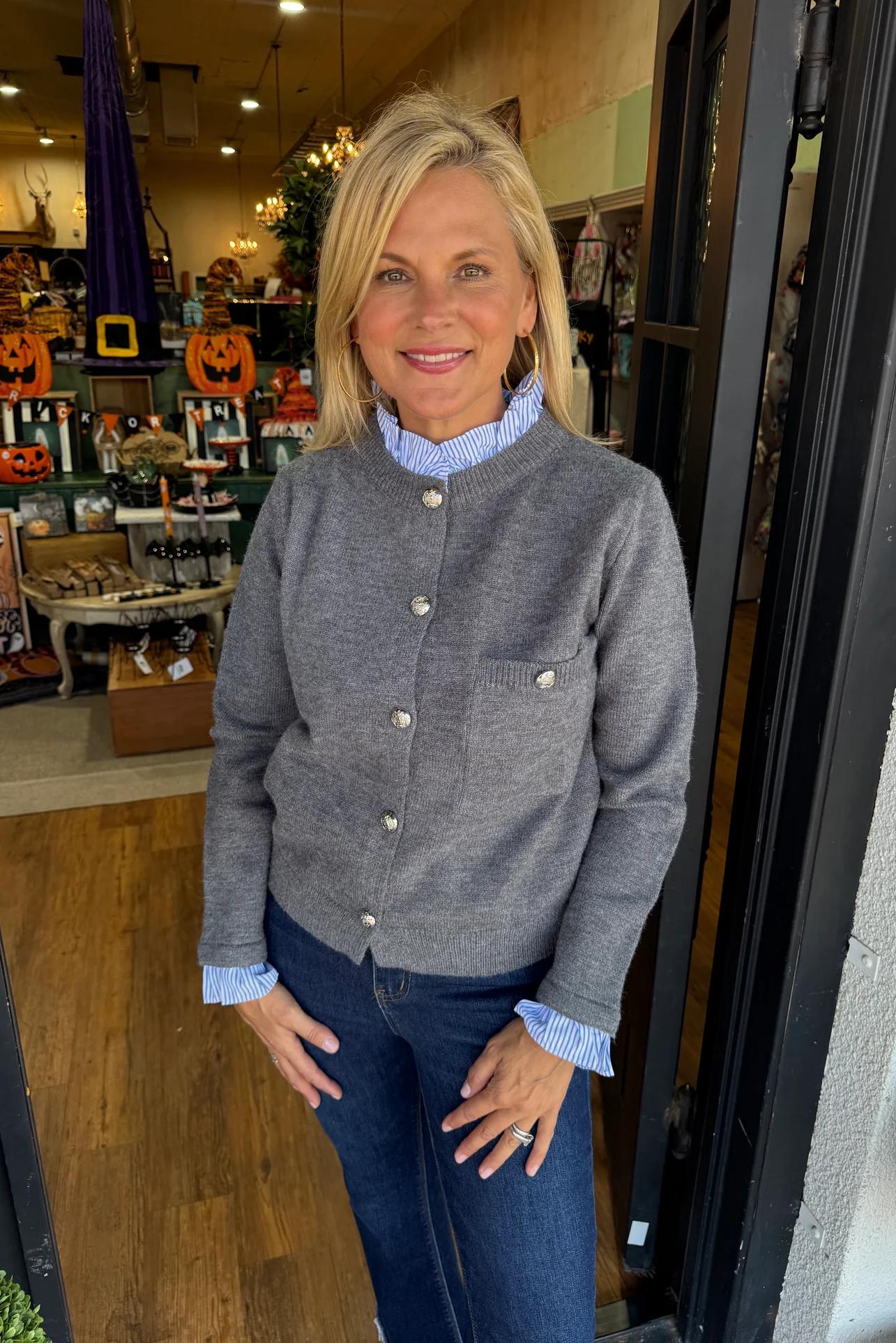 Button Down Knit Cardigan