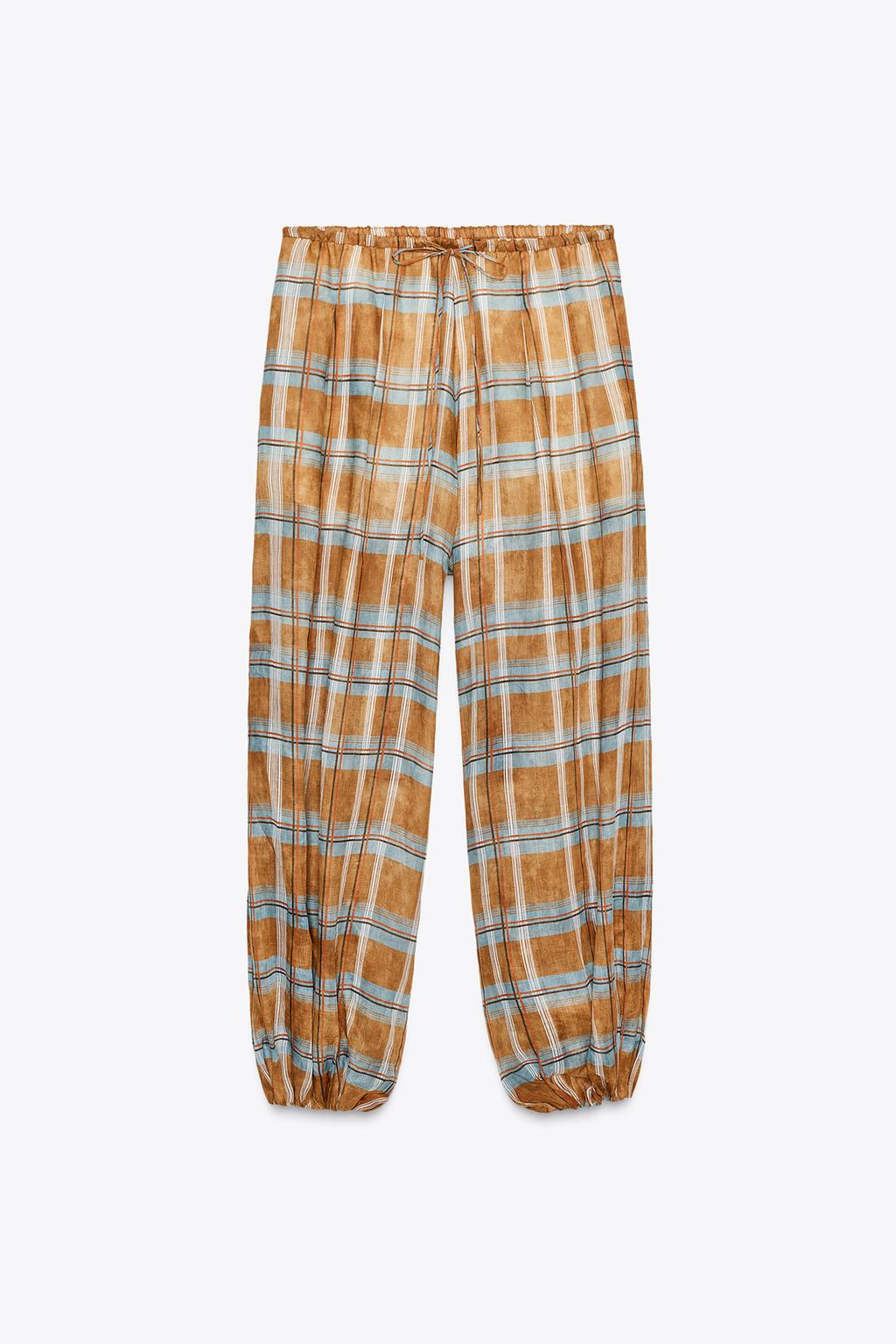 Plaid Harem Pants