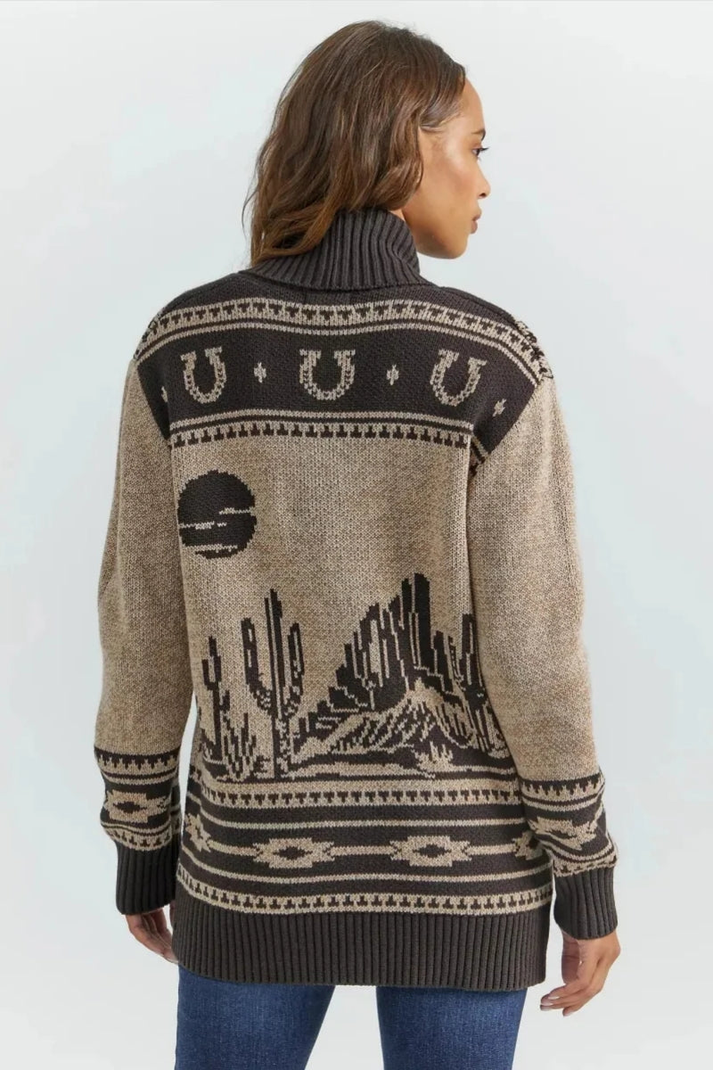 Western Style Shawl Collar Cardigan