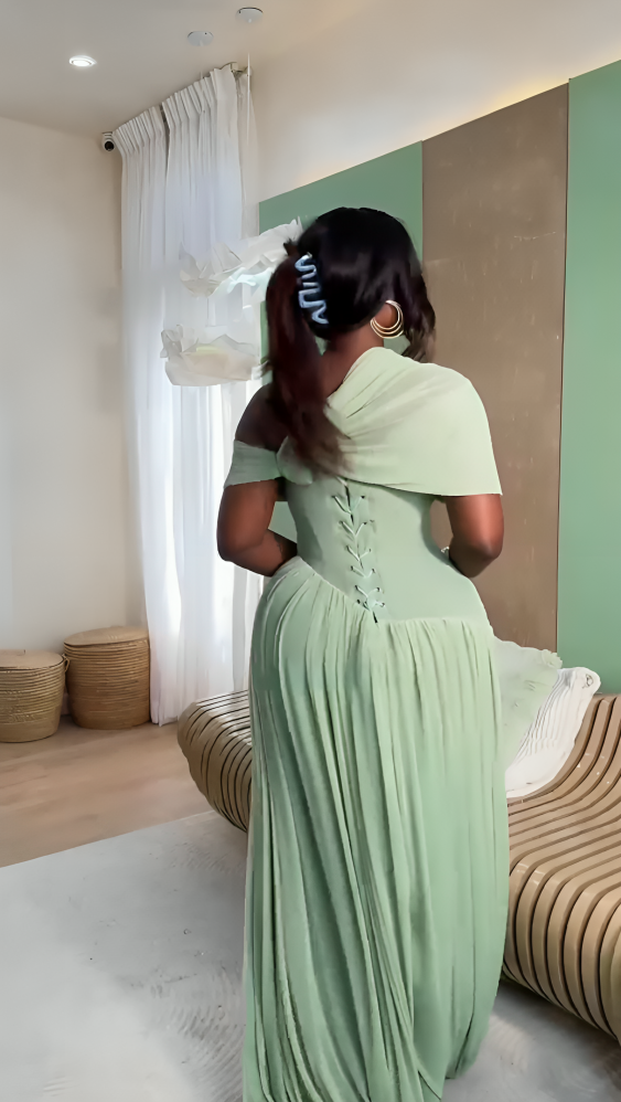 One-Shoulder Fitted Maxi Dress